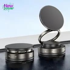 Suporte celular magnético com ventosa ajustável 360° adequado para carros tamanho de bolso dobrável