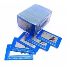 Kit com 10 uns. Cartão Teste Para Determinar Lente De Óculos Polarizado Nova