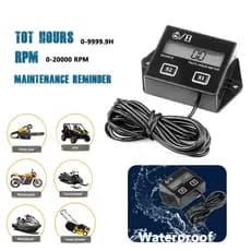 Tacômetro Digital De Motor À Prova D'água De Velocidade Do Lcd Display Para Barco De Motocicleta Serra De Corrente Bicicleta
