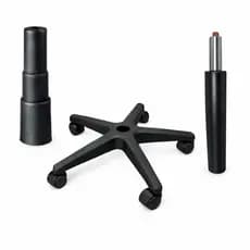 Kit Completo Base Estrela Nylon + Pistão a Gás + Capa Telescópica Para Cadeira de Escritório