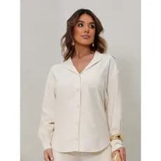 Camisa Feminina Oversied Social Verãoo Fashion Premium Alfaiataria