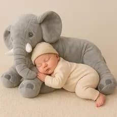 Almofada Elefante Dumbo 60cm Pelúcia Bebê – Encanto, Conforto e Presente Ideal Infantil