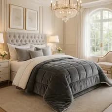 Coberdrom Edredom Sherpa Queen Casal 2,40x2,20 Inverno Macio e Quentinho Elegante e Aconchegante