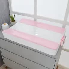 Trocador de Fralda Anatômico para Cômoda com Capa Plástica – Padrão Americano | Coleção Pérola Luxo