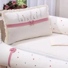Kit Berço Menina 10 Peças Completo Padrão Americano 100% Algodão
