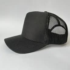 Boné de Telinha Modelo Trucker Americano com aba curva unisex sem estampa