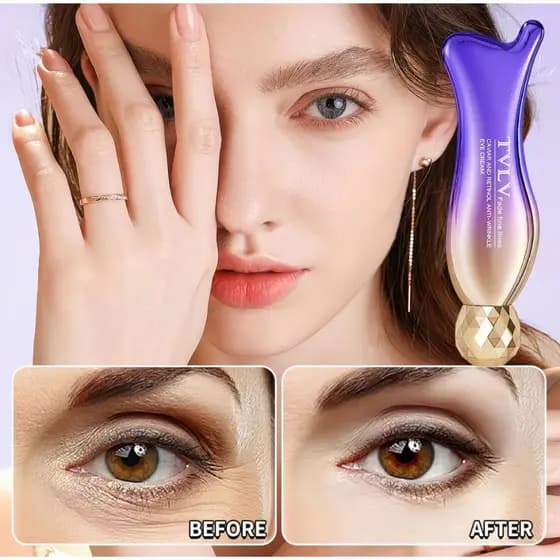 Creme antirrugas para os olhos com polipeptideo de caviar