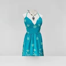 Vestido Midi Feminino Alcinha Regata com Amarração e Estampa Floral