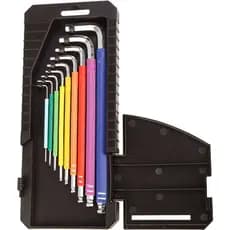 Kit Chave Allen Extra Longa Abaulada 9 Peças CRV Coloridas - Titanium Platina Profissional