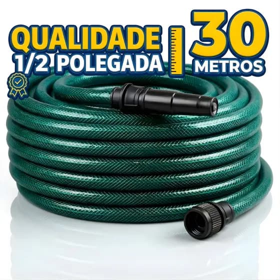 Mangueira Flex Verde em PVC Com 3 Camadas 30 metros
