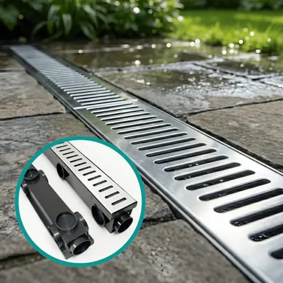 Ralo Linear 10x100 Inox Sequencial Com Tela E Caixilho