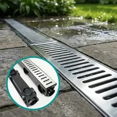 Ralo Linear 10x100 Inox Sequencial Com Tela E Caixilho