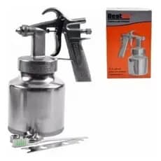 Pistola Baixa Pressão Bestfer Alumínio 1000ml Compressor LVLP