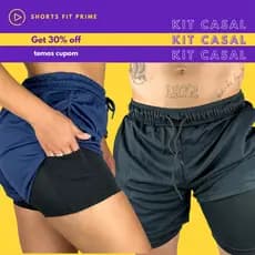 Kit Bermuda Casal Fitness com Forro Duplo Conforto e Estilo