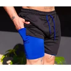 Bermuda Fitness Musculação Masculina Forrada para atividades físicas