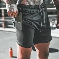 Bermuda Fitness Musculação Masculina Forrada para atividades físicas
