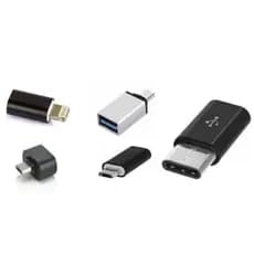 KIT3 Adaptadores OTG USB, Maça, Tipo C e V8
