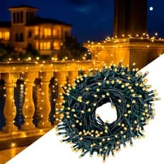 kit 1 - Cordão 100 Led interno 4 fixo 1 - 10 metro fio verde pisca pisca decoração natal plugue macho