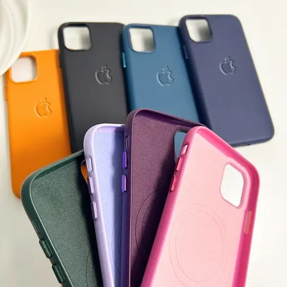 Para iPhone 11 12 12 pro max 13 13 pro max 14 14 Pro Max 15 15 Pro Max Capa Magnética de Couro Premium