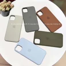 Capa Capinha Para iPhone 15 16 Plus 15 16 Promax 16E Silicone Aveludada Protetora Com Logo
