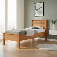 Cama de Solteiro Tradicional Madeira MDP Reforçada Resistente Para Colchão Quarto Adulto e Juvenil