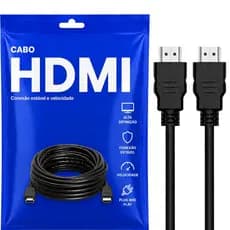 Cabo HDMI Fio 3 ou 10 Metros Dupla Malha 3D Ultra Full HD Compatível Computador Notebook Tv Console