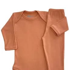 Conjunto Body Bebê e Calça Pagão Canelado Malha 100% Algodão Antialérgico Confortável 3942-C23