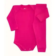 Kit Conjunto Pagão Bebê Canelado Body e Calça Mijão RN ao G Malha 100% Algodão Antialérgico 3942-C1