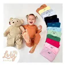 Kit Body Bebê Conjunto 4 Peças Algodão Antialérgico Canelado Body e Calça RN ao G Menino Menina