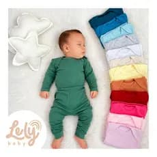 Kit 10 Peças Pagão Body e Calça Mijão Bebê Infantil RN ao G Canelado Algodão Antialérgico