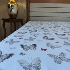 Lençol Virol Estampado 100% Algodão Sem Elastico Solteiro, Casal, Queen