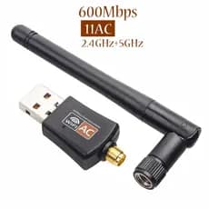 Adaptador Wifi Usb Dual Band Ac 600 5g Antena 2dbi Internet