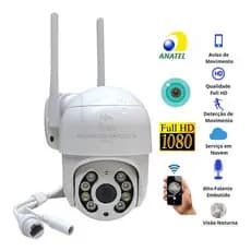 Câmera De Segurança wi-fi externa À Prova D'água full hd yoosee gira 360 speed dome - Bivolt