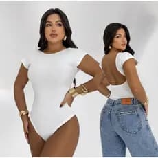 BODY FEMININO ANARRUGA LISA BLUSINHA DECOTE BÁSICA PREMIUM CASUAL COLADINHO MODA GRINGA VERÃO