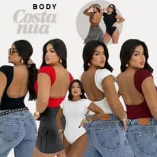 Body Blusinha Manga com Decote Costa - Tendência Verão, Elegância e Conforto Casual