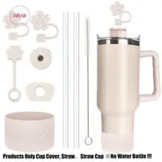 Bota do Silicone da garrafa de água, Canudos de 9mm, Capa de garrafa de água, tampão da Canudo para 1200ml garrafa