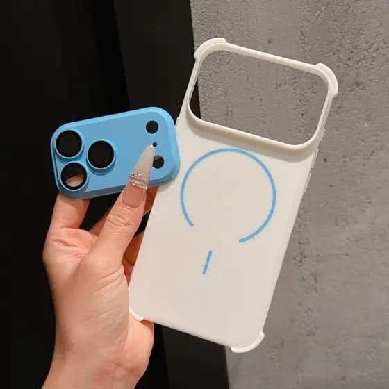 (Instantâneo 17 Pro Max) Quadro De Lente Desmontável Case Celular Capinha Capa Para IPhone 11 12 13 14 15 16 Pro Max