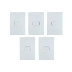 Kit 5 Conjunto Interruptor Simples Branco 10A Ilumi