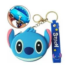 Chaveiro Porta Moeda Stitch Mini Bolsinha Azul Toyng