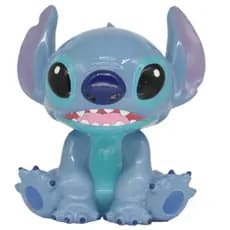 Cofrinho Stitch Formato 3D Vinil Oficial Disney cor:Azul