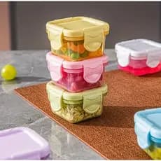 Mini Pote Para Lanche 4 Cores à Prova de Umidade recipiente de alimentos