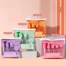 Kit Frascos Para Viagem 5 Peças com Necessaire Praticidade e organização Aonde Você Estiver