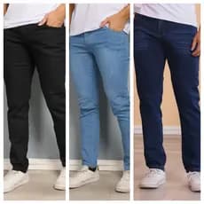 Kit 3 Calças Jeans Masculina Skinny Original Elastano Lycra
