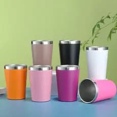 Copo Térmico 360ml em Aço Inox com Tampa Antivazamento – Mantém Bebidas Quentes e Geladas