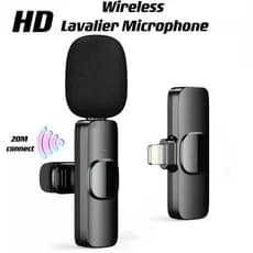 Microfone de Lapela Sem Fio para Vlog Compatível com iPhone Áudio Profissional Portátil