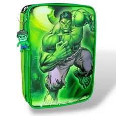 ESTOJO BOX HULK ESTOJO HERÓIS ORGANIZADOR ESCOLAR INFANTIL 100 PENS