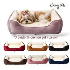 Cama de cachorro / gato 100% Lavável Caminha Pet Confortável em Suede Caminha Shihtzu