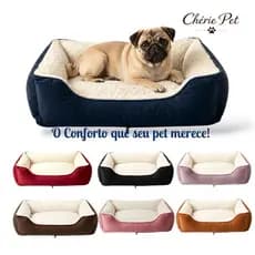 Caminha de Cachorro Cama Pet Sherpa Reforçada Tamanho M  Cachorro e Gato Luxo Pelucia Confort