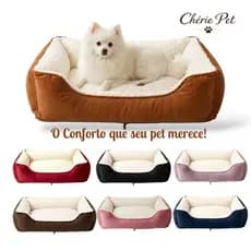 Cama de cachorro e gato 50 x 40cm caminha pet lavável porte pequeno c/ zíper fundo impermeável