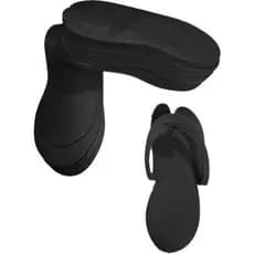 Kit 20 Unidades Chinelo  Descartavel P/ Pedicure 4mm Preto